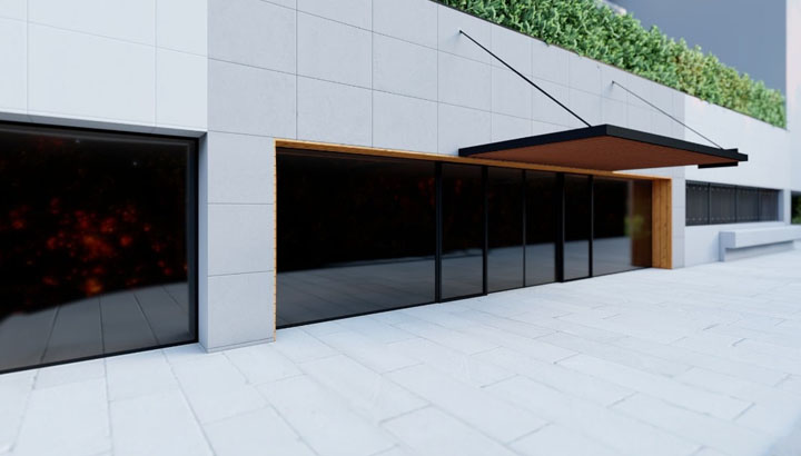 پروژه‌های دکوباغ - طراحی محوطه در ورودی ساختمان
